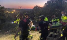 Trasladado a La Paz un ciclista de 24 años al caerse en un camino de difícil acceso