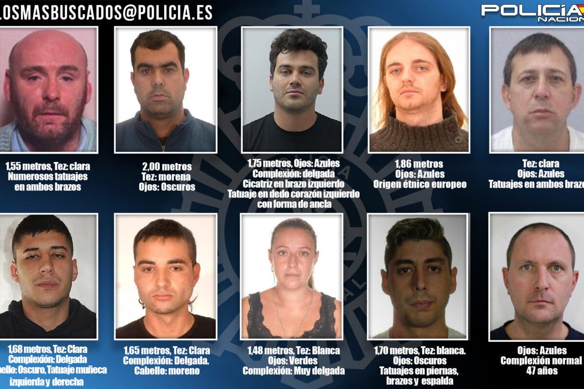 La Policía busca a diez peligrosos fugitivos que podrían encontrarse en España