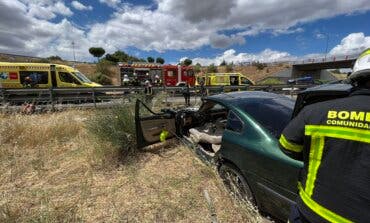 Herido grave un conductor al salirse de la M-501 y caer por un talud
