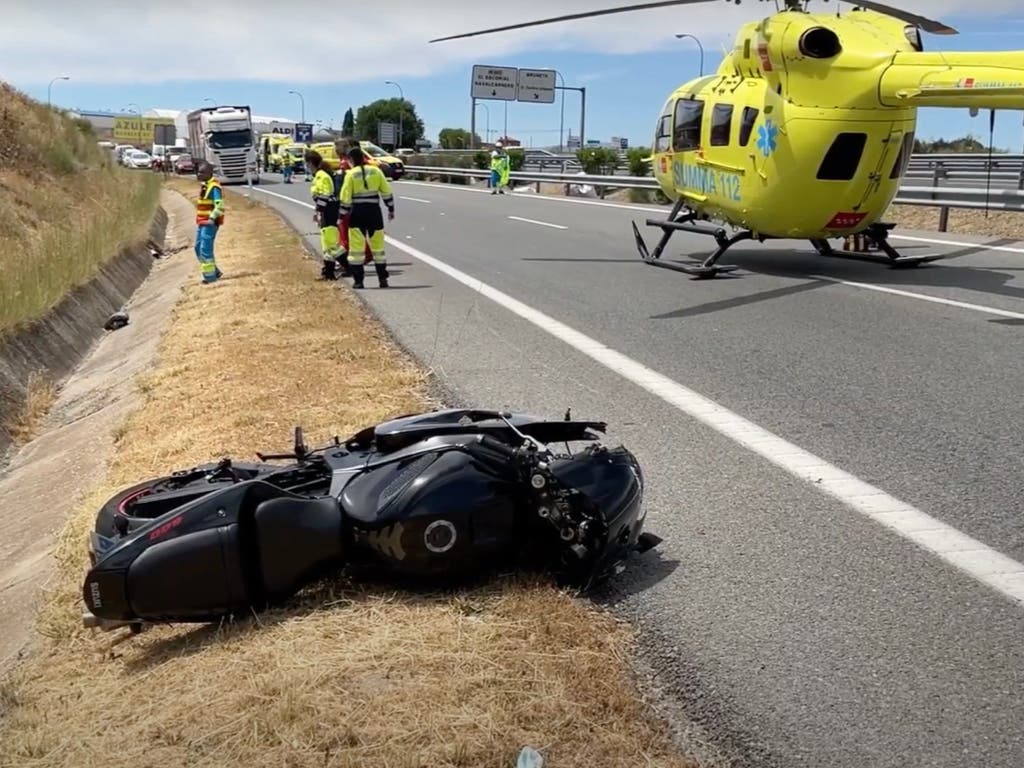 Muere un motorista de 38 años en la M-501