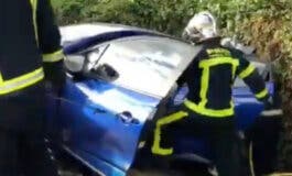 Herida una conductora tras chocar frontalmente contra otro vehículo en la M-404