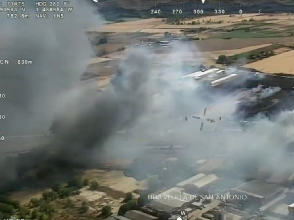 Estabilizado un incendio de cereal registrado esta tarde en Velilla de San Antonio