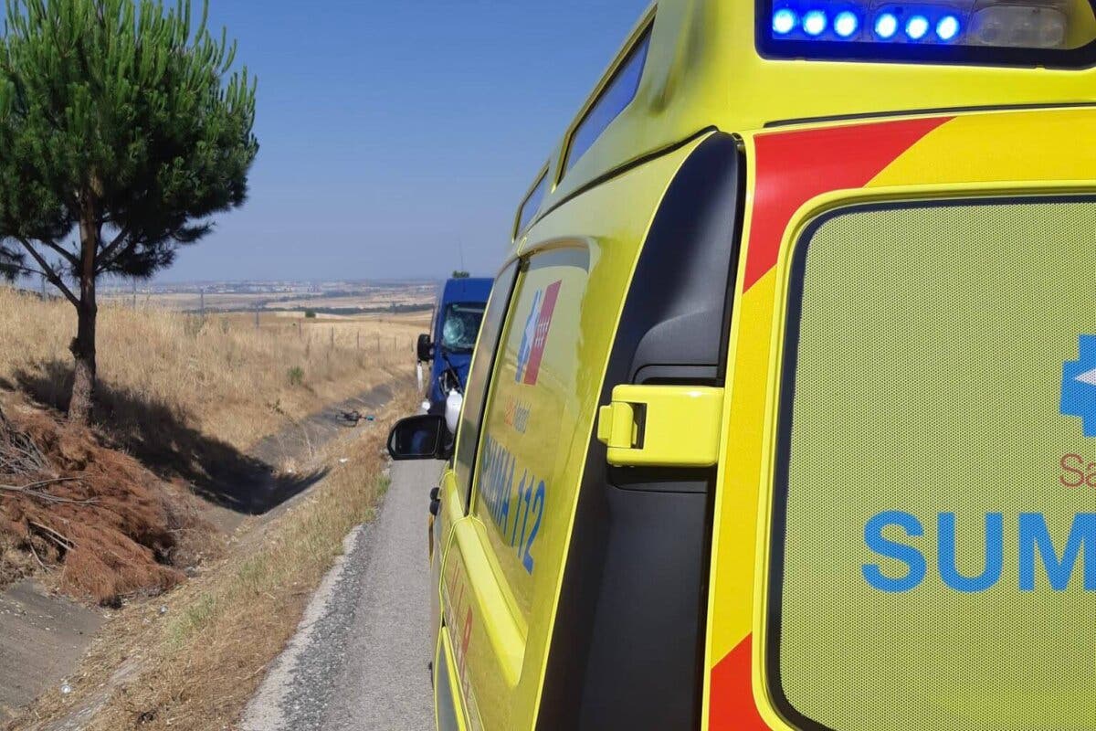 Muere un ciclista arrollado por una furgoneta en Cobeña