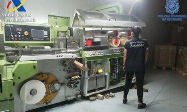 Desmantelada en Alcalá de Henares una fabrica ilegal de tabaco que producía 50 millones de cigarrillos al mes