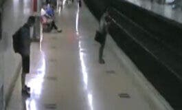 Salvado tras caer a las vías del Metro de Madrid y detenido por desórdenes públicos 