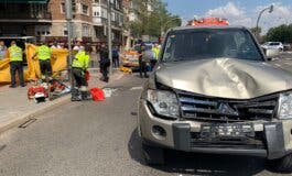 Herido grave un motorista al chocar contra un todoterreno en la Avenida de América