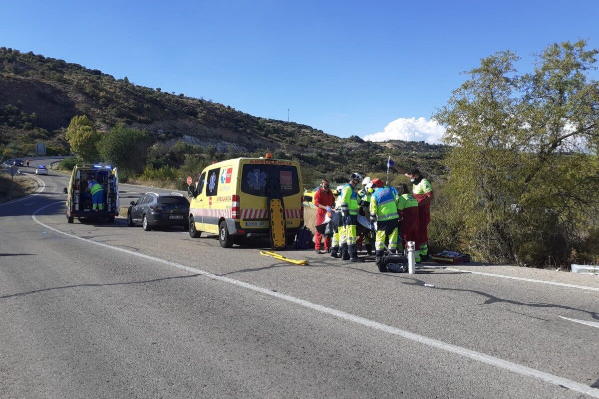 Dos heridos graves en un accidente de moto en Villar del Olmo