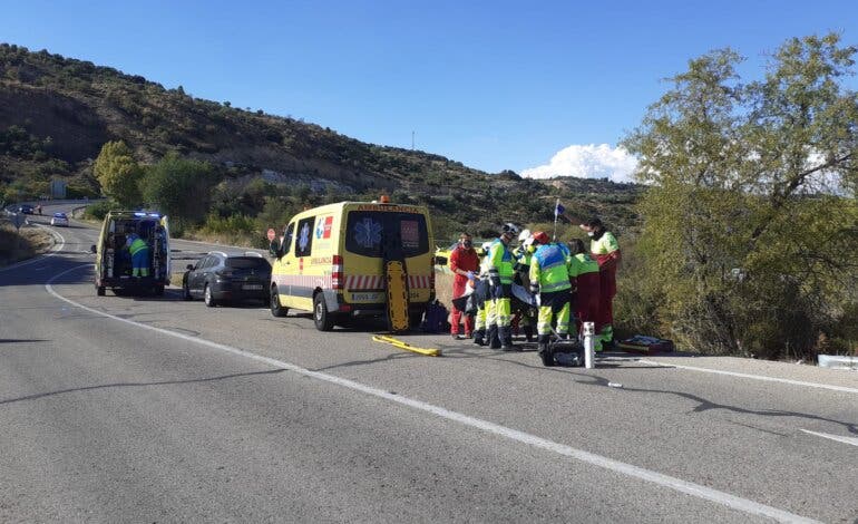 Dos heridos graves en un accidente de moto en Villar del Olmo