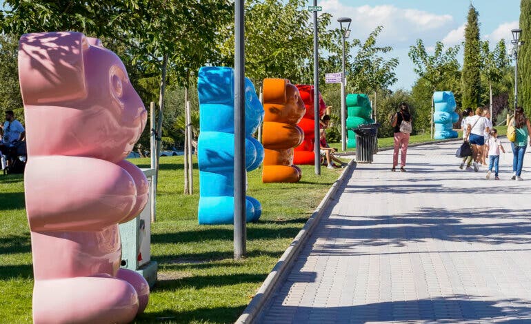 Los famosos osos de dEmo, en el Parque Europa de Torrejón de Ardoz