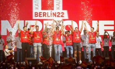La selección española de baloncesto recibió el cariño de la afición en Madrid por su cuarto Eurobasket