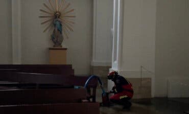 Una tormenta provoca casi un centenar de incidencias en Ciempozuelos inundando hasta la iglesia 