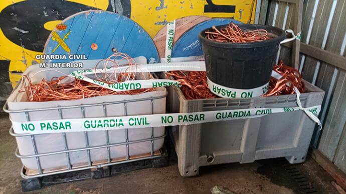 San Fernando de Henares: Cae una banda que robó más de 15 toneladas de cable de cobre  