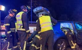 Un conductor kamikaze provoca un accidente de tráfico en la A-2 dejando cinco heridos