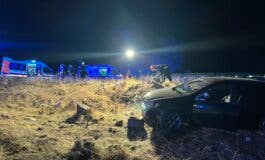 Heridos graves dos hombres tras sufrir un accidente y dar varias vueltas de campana en Colmenar Viejo