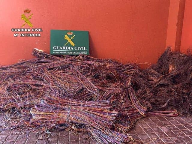 Cuatro detenidos por nueve delitos de robo de cable de cobre en Guadalajara