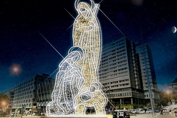 Madrid enciende este jueves las luces de Navidad con un belén gigante en Colón 