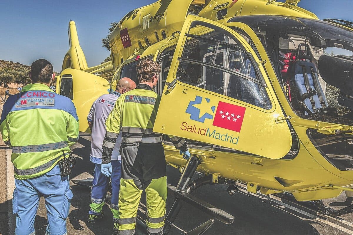 Herido grave un motorista de 31 años en Daganzo tras chocar contra un coche