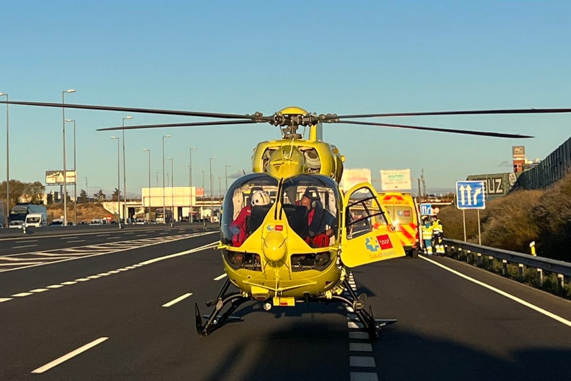 Un herido grave en un accidente en la A-2, en Alcalá de Henares 