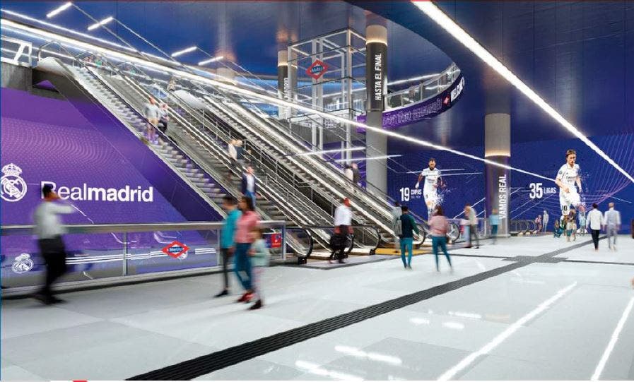 Así será la nueva estación de Metro Santiago Bernabéu tras la remodelación del estadio 