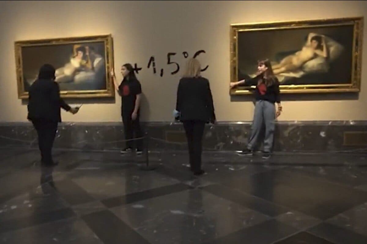 En libertad los cuatro detenidos por la protesta climática en el Museo del Prado