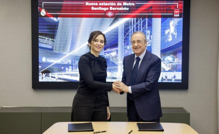 Ayuso anuncia que las obras de modernización de la estación de Metro de Santiago Bernabéu arrancarán a finales de 2023
