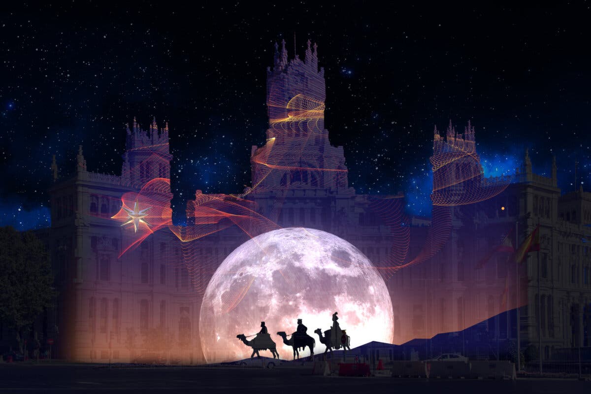 Vuelve el videomapping del Palacio de Cibeles en Madrid con la Estrella de Belén como protagonista