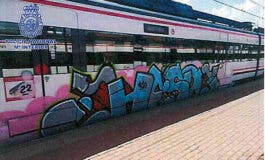 Los grafiteros detenidos paraban trenes en el Corredor del Henares mediante el método del «palancazo»