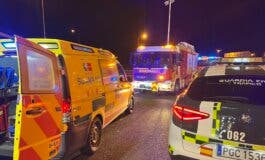 Cinco heridos en un accidente múltiple con seis vehículos implicados que obligó a cortar la M-40