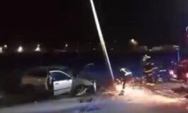 Una conductora ebria empotra su coche contra una farola en Rivas Vaciamadrid