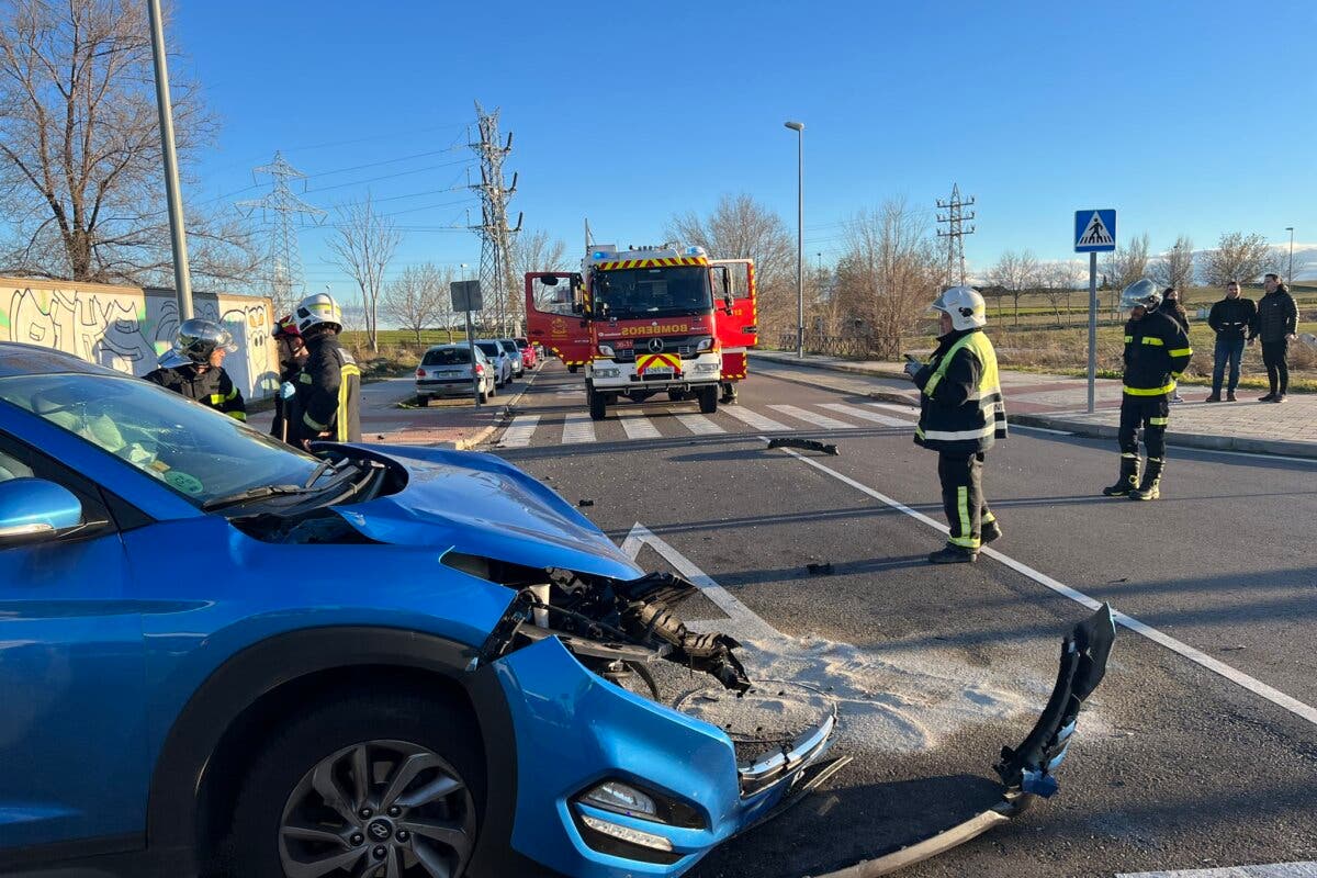 Cinco heridos en un accidente de tráfico con dos vehículos implicados en Leganés