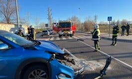 Cinco heridos en un accidente de tráfico con dos vehículos implicados en Leganés