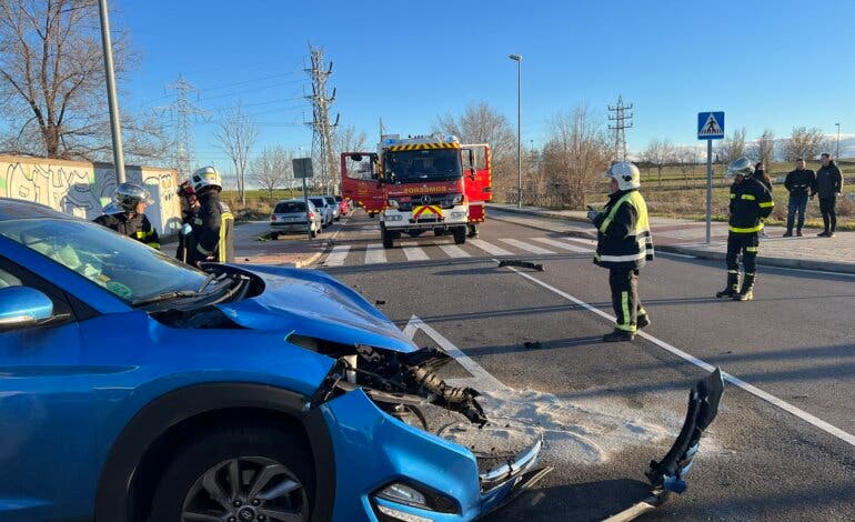Cinco heridos en un accidente de tráfico con dos vehículos implicados en Leganés