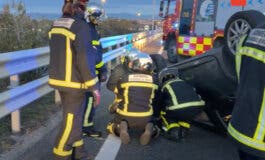 Importantes retenciones en la M-50 por un accidente con dos vehículos implicados 