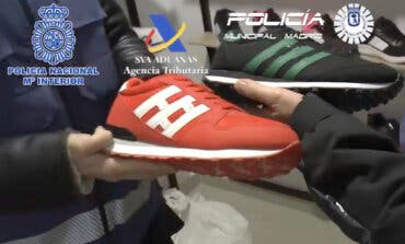 Intervienen más de 133.000 pares de zapatillas falsificadas en una nave de Fuenlabrada y en otra de Elche
