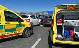 Un alcance entre cinco turismos en la A-6 deja 11 heridos, dos de ellos menores