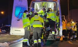 Herido grave un motorista tras impactar contra un turismo en Madrid