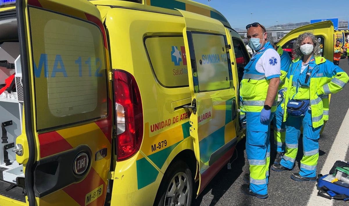 Herido muy grave un motorista de 29 años tras chocar con un turismo en la M-505