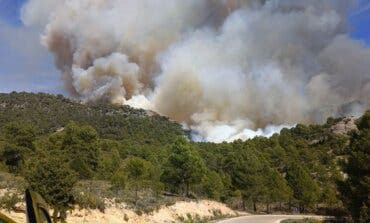 Declarado un incendio forestal en Ocentejo (Guadalajara), en el Parque Natural del Alto Tajo