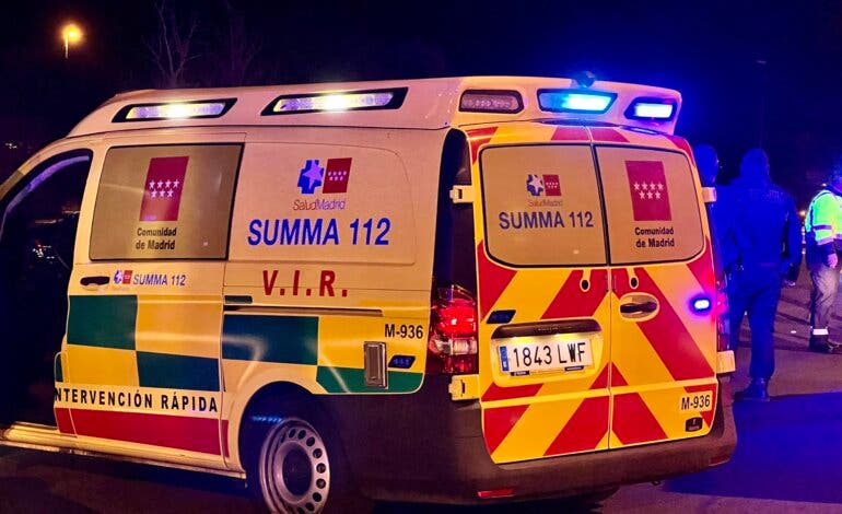 Dos heridos graves tras un choque frontal en San Sebastián de los Reyes