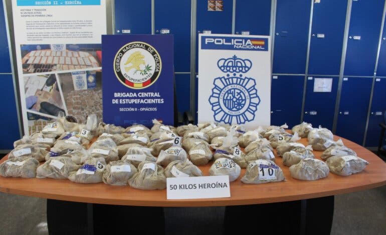 Incautan 50 kilos de heroína en un parking de Las Rozas 
