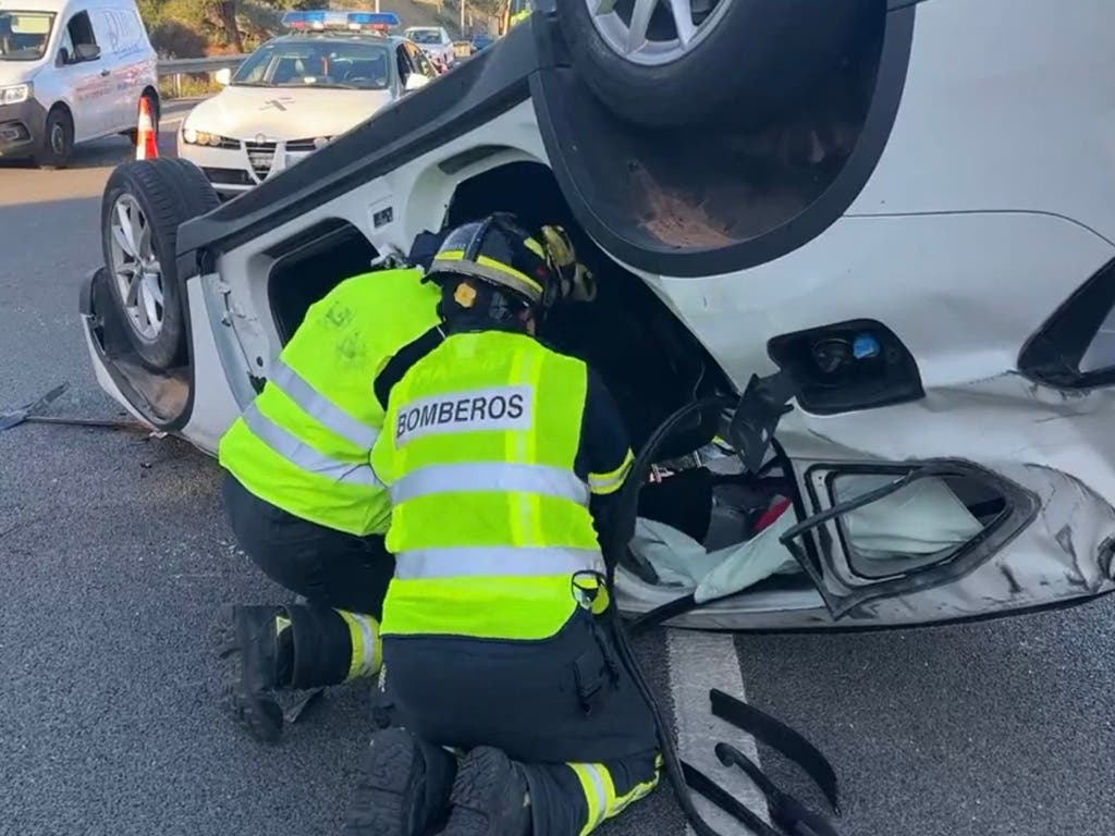 Dos heridos, uno de ellos grave, en un accidente en la M-40