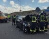 Cuatro heridos al embestir un coche a otro parado en la M-50
