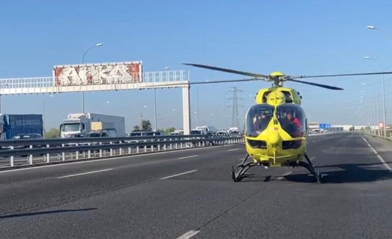 Siete heridos, algunos de ellos graves, en un accidente múltiple en la M-50