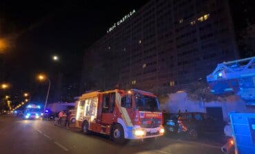 Tres heridos por intoxicación de humo en el incendio de un hotel en Madrid 