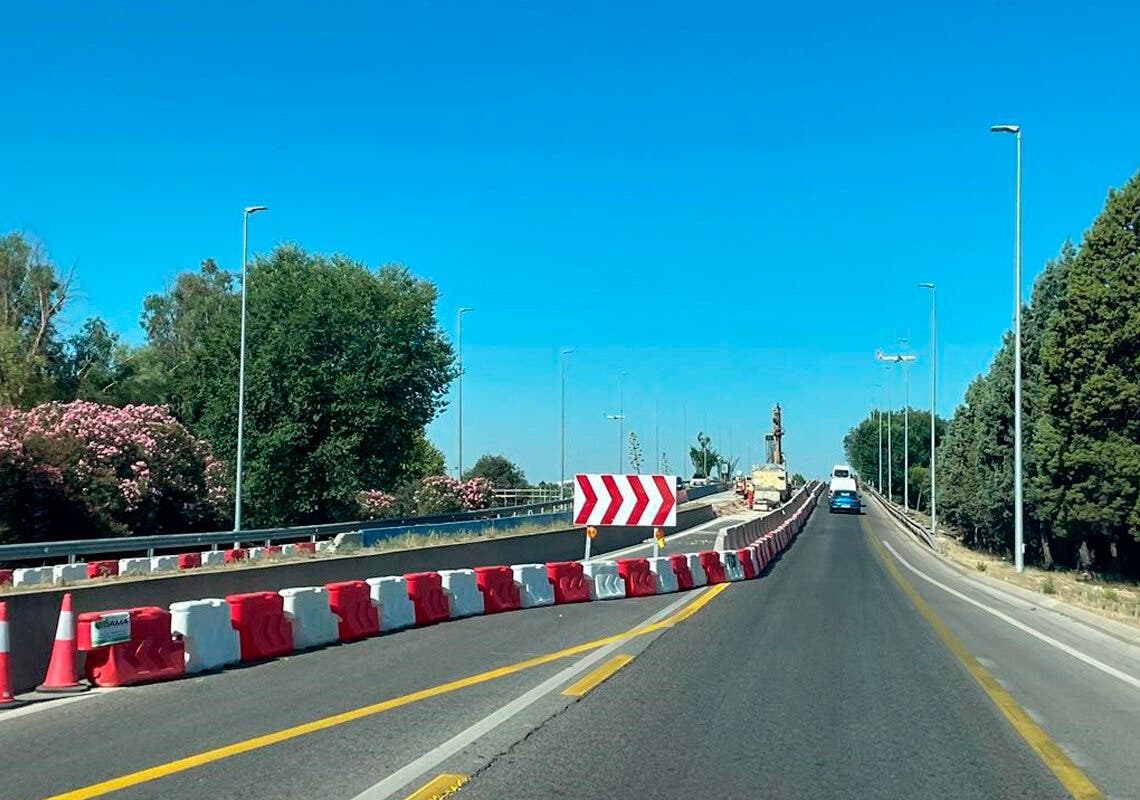 Torrejón: Continúan en agosto las restricciones al tráfico en la M-206, a la altura de la Avenida de la Luna