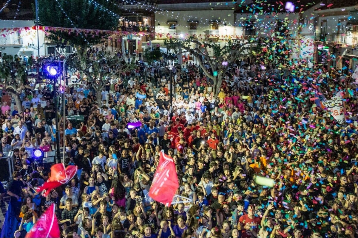 Antonio Carmona, José de Rico y el hermano de Juan Magán, en las Fiestas de Loeches 