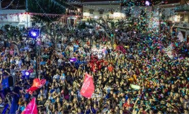 Antonio Carmona, José de Rico y el hermano de Juan Magán, en las Fiestas de Loeches 