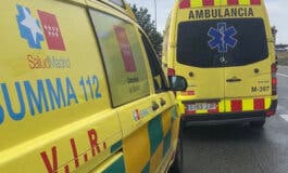 Tres heridos graves tras dar varias vueltas de campana en un accidente en la M-506, en el ramal de acceso a la A-4