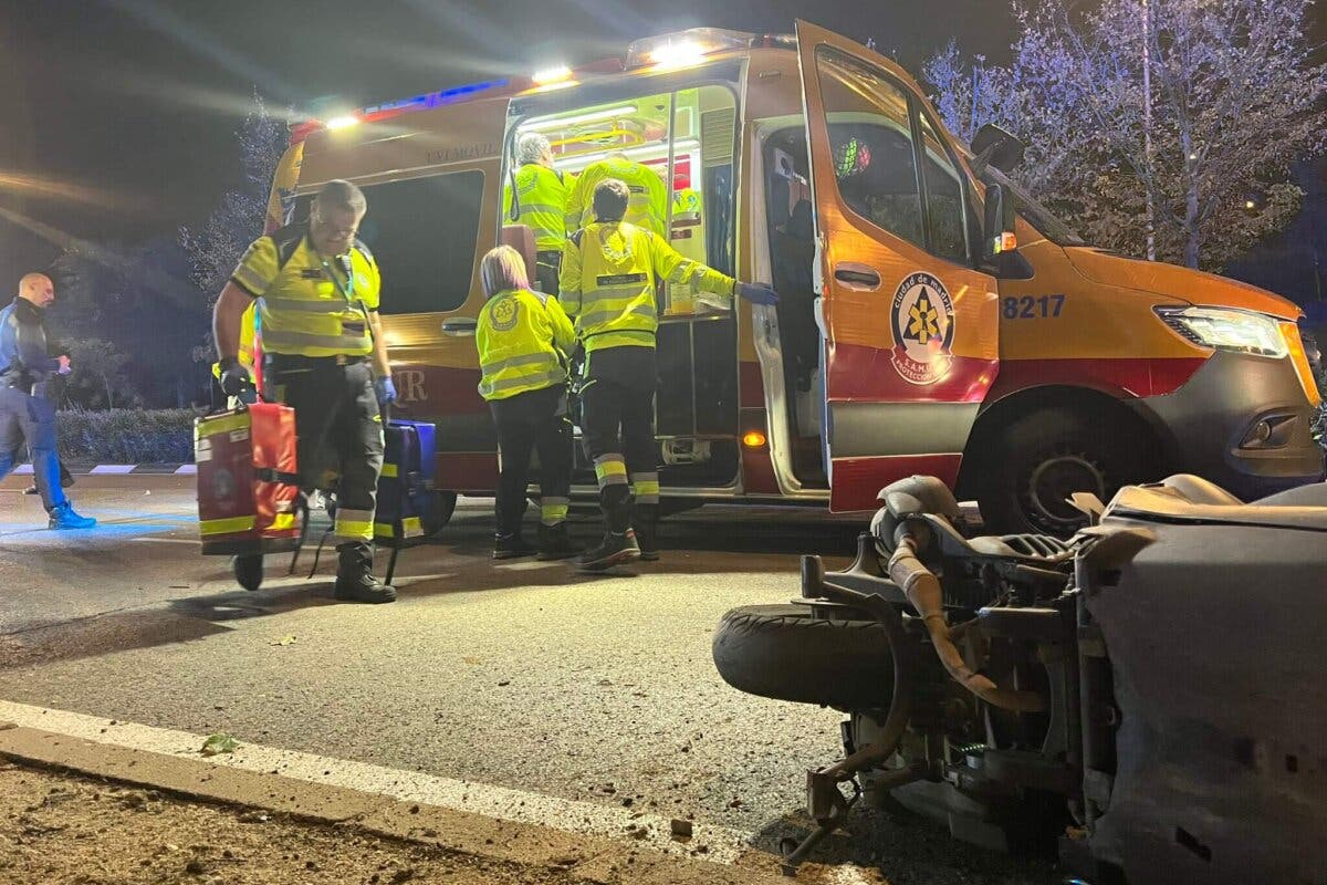 Madrid: Herido muy grave un motorista de 19 años en un accidente de tráfico a la altura de la M-23