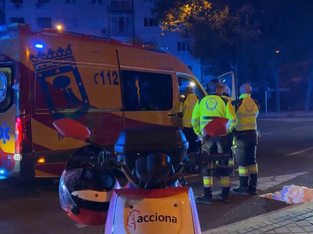 Herido un joven tras sufrir un accidente con una moto de alquiler en Madrid